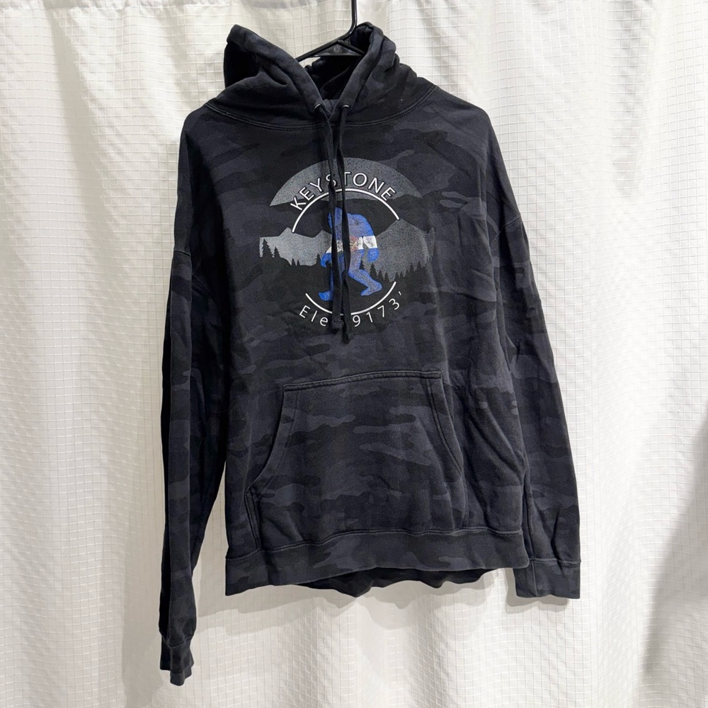 Black & Gray Camo Keystone Colorado Pullover Hoodie